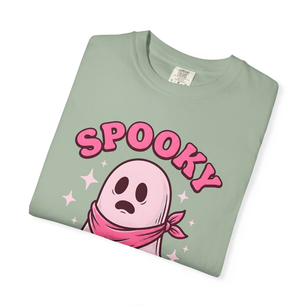 Ghost Scarf Cowgirl Season Gift Comic Scarf Rodeo Fan Cartoon Autumn Vintage Glitter T-Shirt
