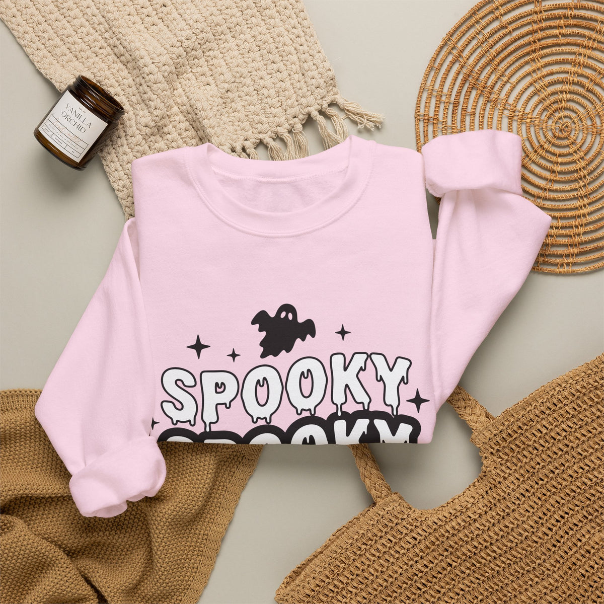 Spirit Design Sweatshirt Halloween Thriller Gift Women Modern Sweatshirt Spirituality Sweatshirt Horror Fan Abstract Sweatshirt Suspense Graphic Vintage Web