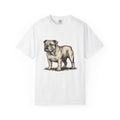 Bulldog Dog T-Shirt Dog Pets Gift Women Vintage T-Shirt Bulldog T-Shirt Dog Fan Bulldog T-Shirt Animal Graphic Hand Drawn Grass T-Shirt