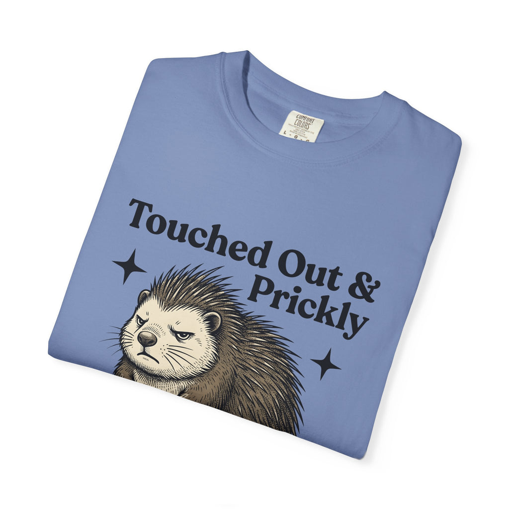 Grumpy Porcupine T-Shirt Moms Humor Gift Women Hand Drawn T-Shirt Quillpig T-Shirt Motherhood Fan Illustrated Graphic T-Shirt Vintage Stars T-Shirt