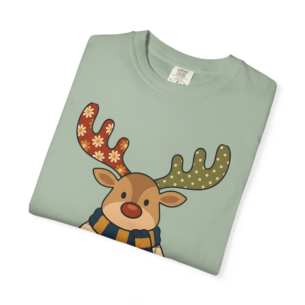 Deer Drawing Holiday Noel Gift Cartoon Fawn Christmas Fan Caricature Christmas Classic Winter T-Shirt