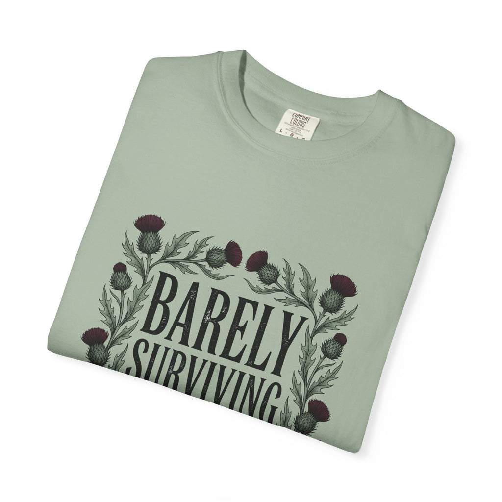 Thistle Flower Graphic T-Shirt Mom Humor Gift Women Botanical T-Shirt Thistle T-Shirt Mother Fan Illustrative T-Shirt Sarcastic Graphic Vintage