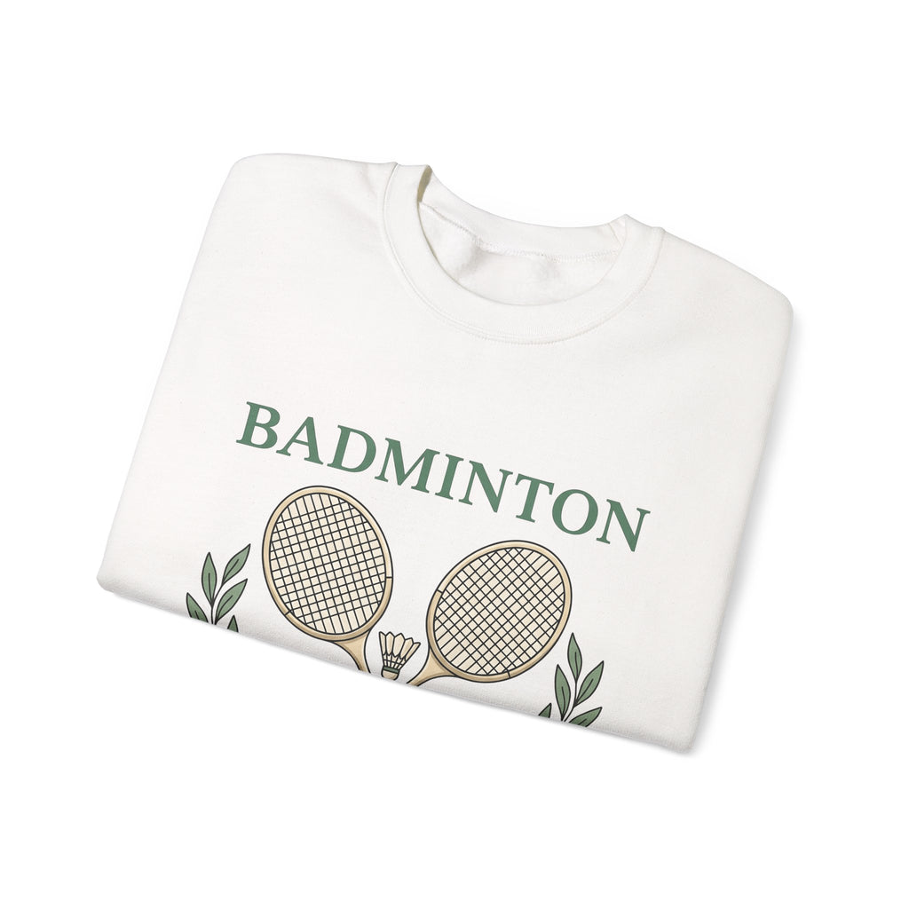 Birdie Rackets Sweatshirt Badminton Fitness Gift Women Retro Sweatshirt Shuttlecocks Sweatshirt Badminton Enthusiast Vintage Sweatshirt Workout Graphic Doodle
