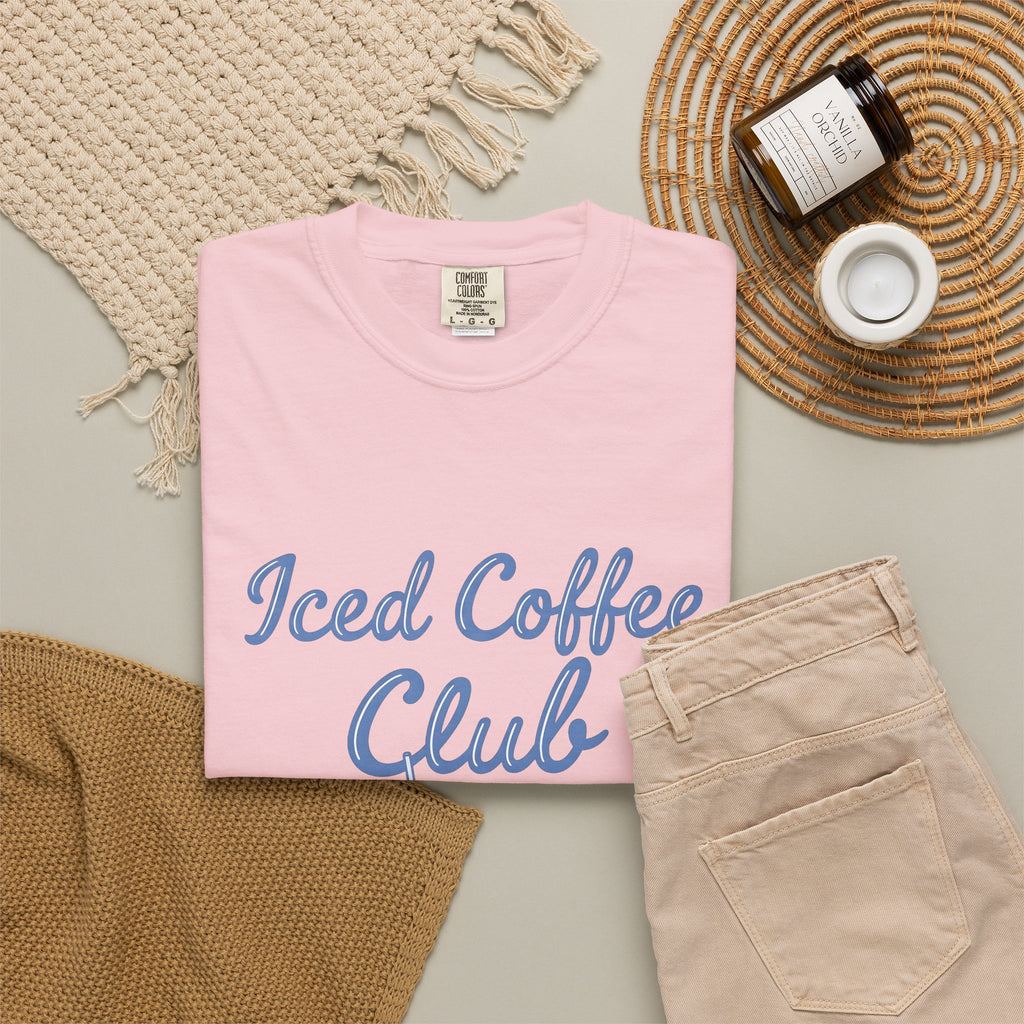 Iced Latte Glass T-Shirt Coffee Cuisine Gift Women Fun T-Shirt Glassware T-Shirt Coffee Fan Java Graphic Illustration Clean Fingers T-Shirt
