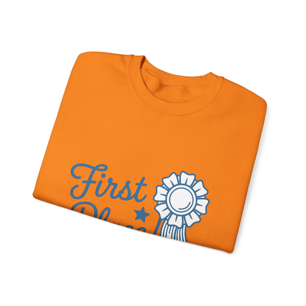 Prize Ribbon Cowgirl Cowboy Gear Gift Cute Rosette Rodeo Fan Western Cowboy Vintage Spark Sweatshirt