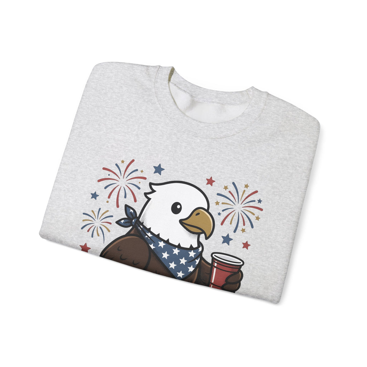 Bald Eagle Sweatshirt 4th Of July Usa Gift Women Comic Sweatshirt Eagle Sweatshirt Independence Day Fan Cartoon Sweatshirt American Graphic Vintage Fireworks