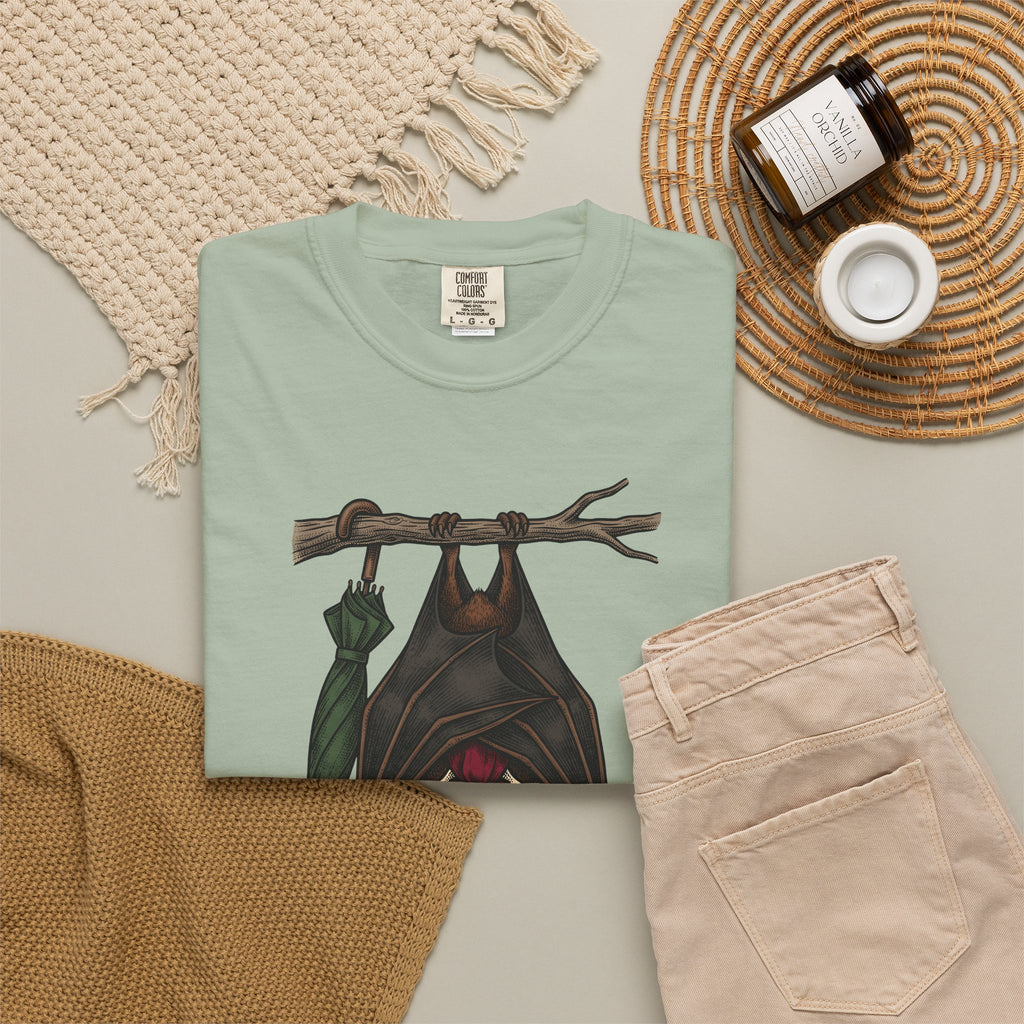 Bat Clipart T-Shirt Funny Creature Gift Women Doodle T-Shirt Bat T-Shirt Humor Fan Cartoon T-Shirt Beast Graphic Classic Parasol T-Shirt