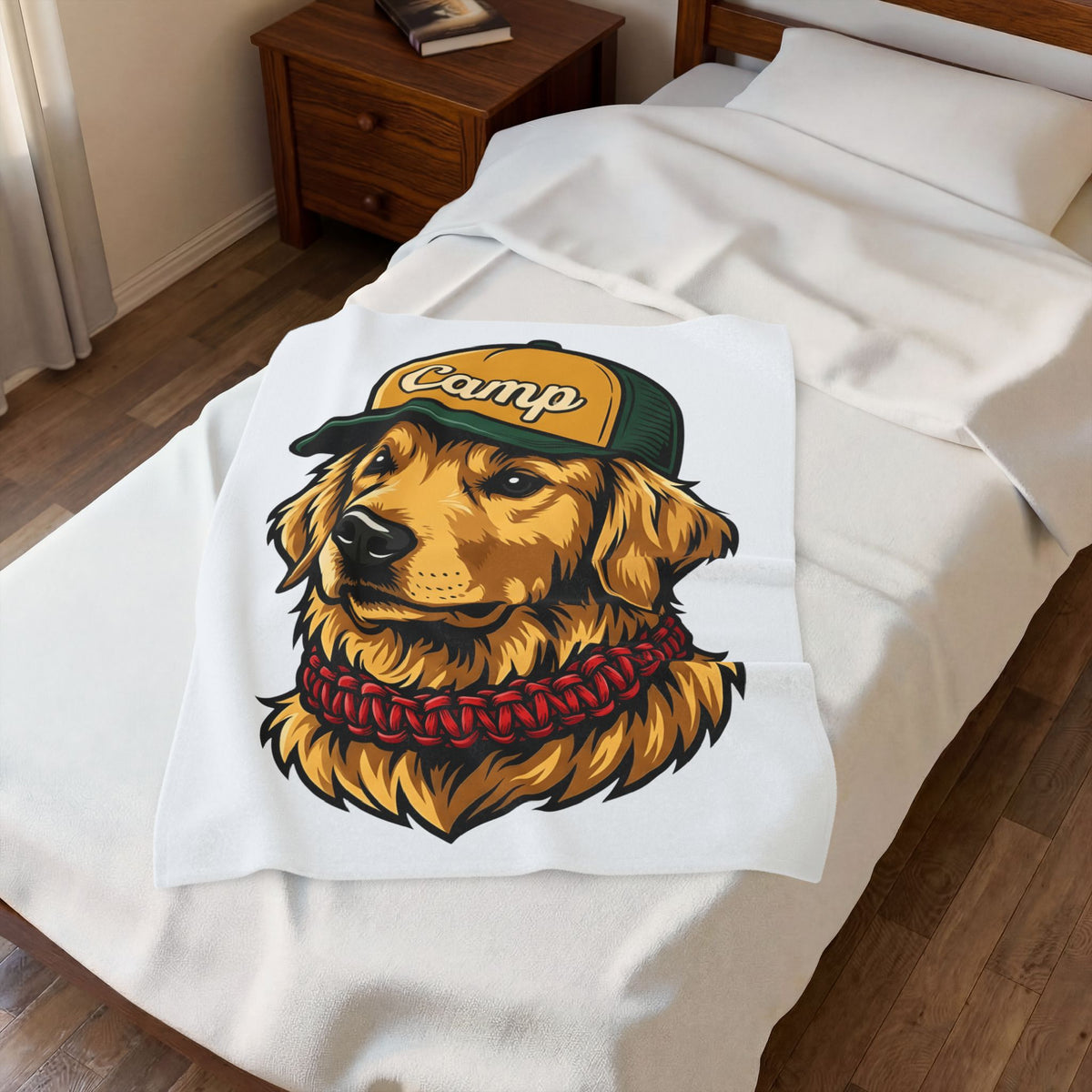 Golden Retriever Blanket Dog Hiking Gift Women Hand Drawn Blanket Retriever Blanket Dog Fan Illustrated Graphic Blanket Classic Cap Blanket