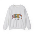 Varsity Lettering Design Sweatshirt Nurses Graveyard Shift Gift Women Pale Hues Sweatshirt Letterman Sweatshirt Nursing Enthusiast Pastel Sweatshirt Night
