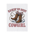 Western Boots Cowgirl Ranch Gift Retro Cowboy Boot Rodeo Fan Cowboy Boot Farm Sketch Blanket