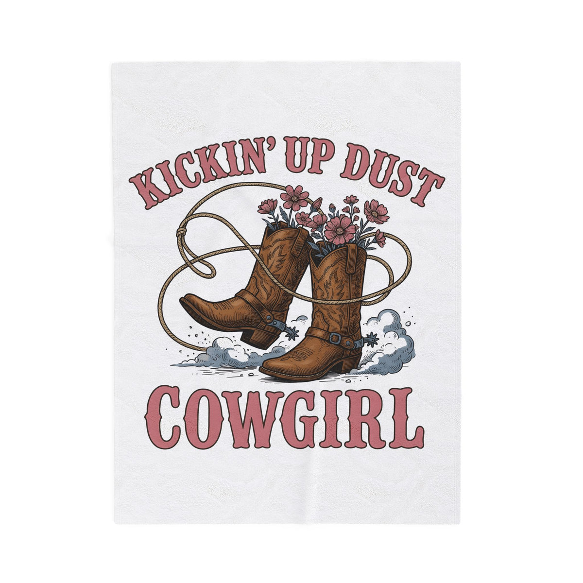 Western Boots Cowgirl Ranch Gift Retro Cowboy Boot Rodeo Fan Cowboy Boot Farm Sketch Blanket