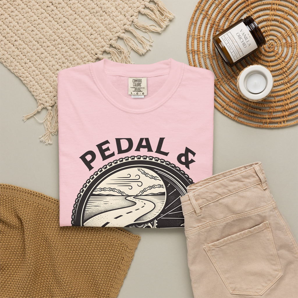 Biking Wheel T-Shirt Cycling Journey Gift Women Heritage T-Shirt Spokes T-Shirt Cyclist Enthusiast Vintage T-Shirt Travel Graphic Nostalgic