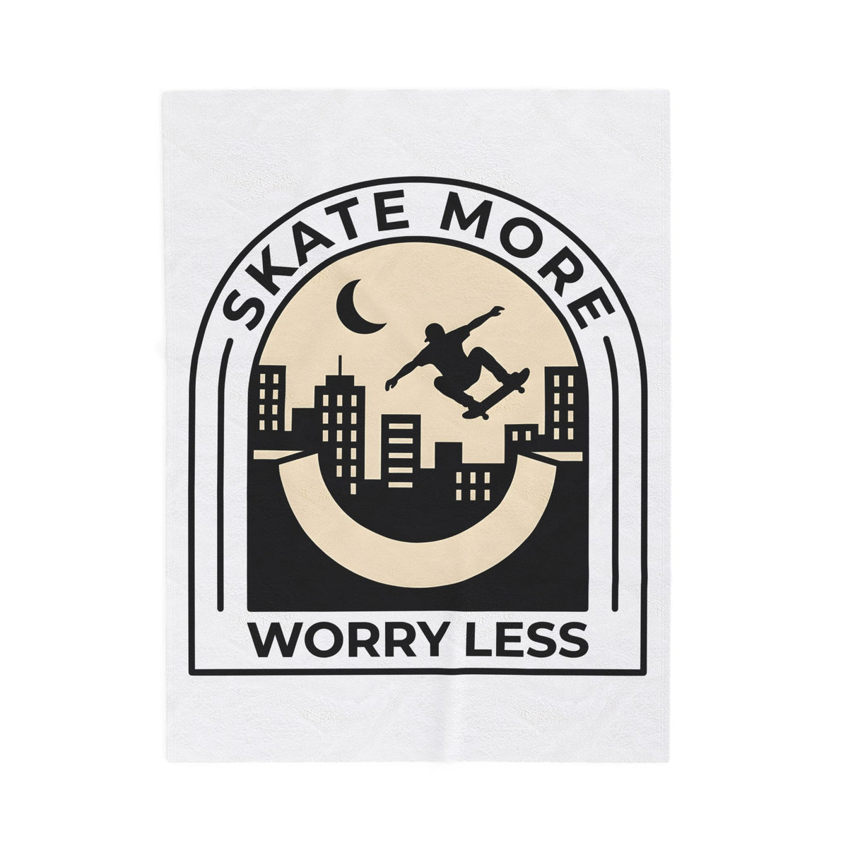 Skate Silhouette Blanket Skateboarding City Gift Women Modern Graphic Blanket Skater Blanket Sk8 Fan Urban Graphic Design Illustration Vintage