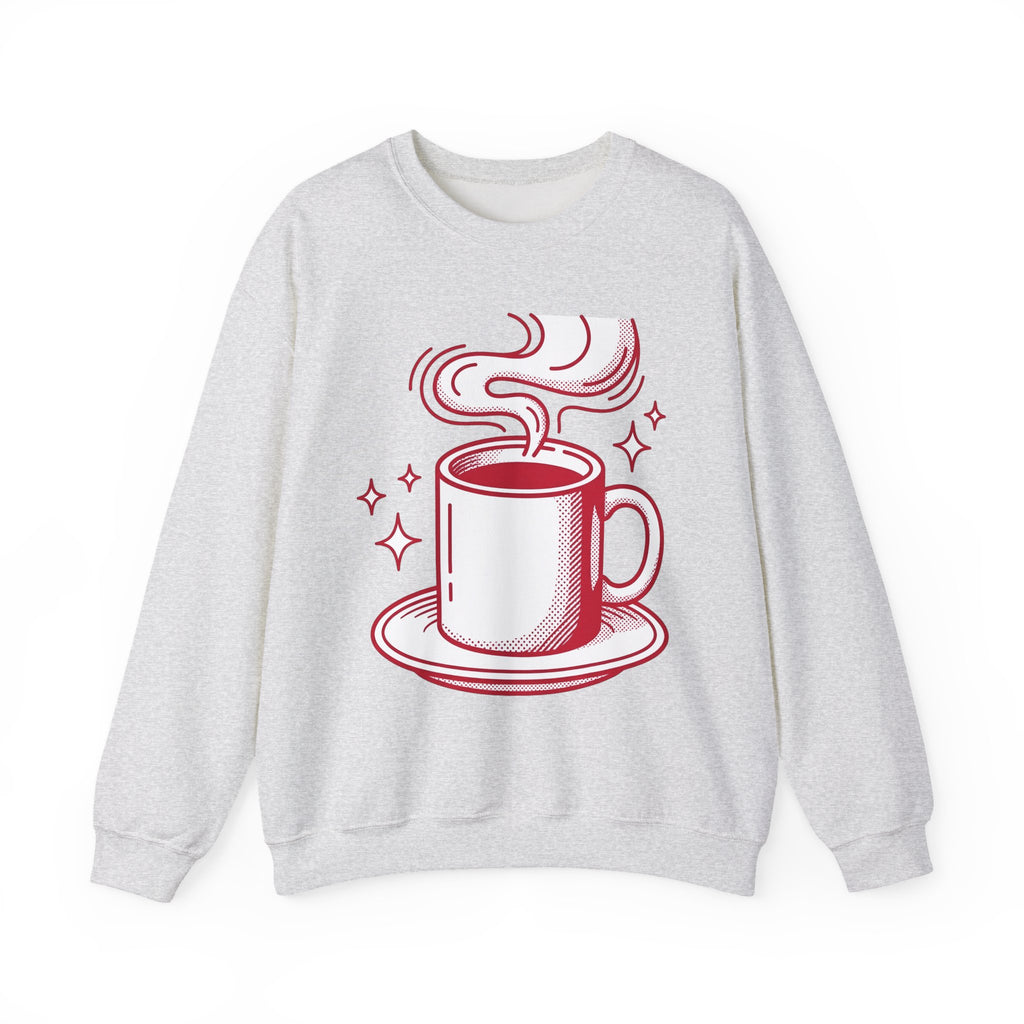 Coffee Cup Sweatshirt St. Valentine's Day Coffee Gift Women Pop Art Sweatshirt Sweatshirt Sweatshirt Valentine Fan Pop Art Sweatshirt Coffee Design Retro Stars Sweatshirt