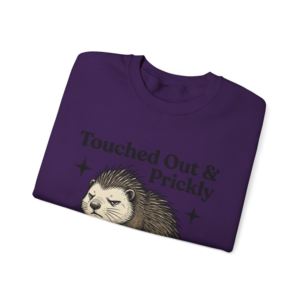 Grumpy Porcupine Sweatshirt Moms Humor Gift Women Hand Drawn Sweatshirt Quillpig Sweatshirt Motherhood Fan Illustrated Graphic Sweatshirt Vintage Stars Sweatshirt