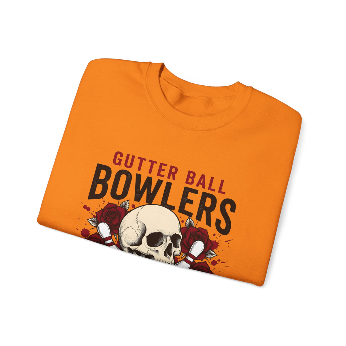 Skull Bowling Pins Sweatshirt Bowling Humor Gift Women Tattoo Sweatshirt Bowling Pin Sweatshirt Bowling Fan Traditional Sweatshirt Funny Graphic Vintage Roses
