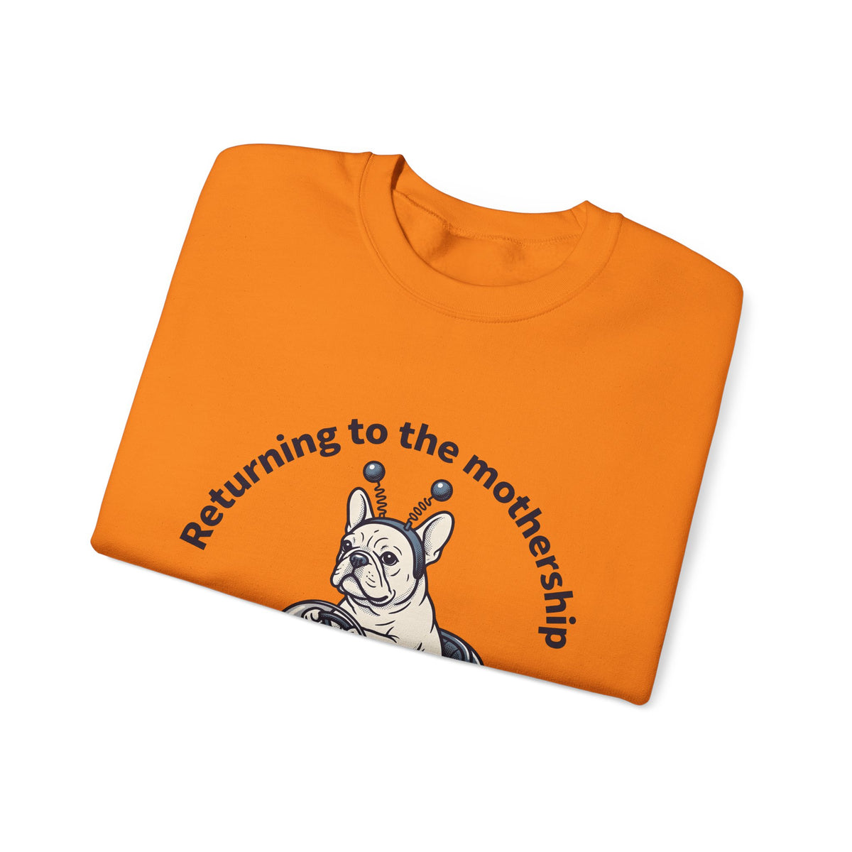 French Bulldog Rocket Sweatshirt Dog Jokes Gift Women Cartoon Sweatshirt Frenchie Sweatshirt Dog Fan Toon Sweatshirt Funny Graphic Vintage Satellite Sweatshirt