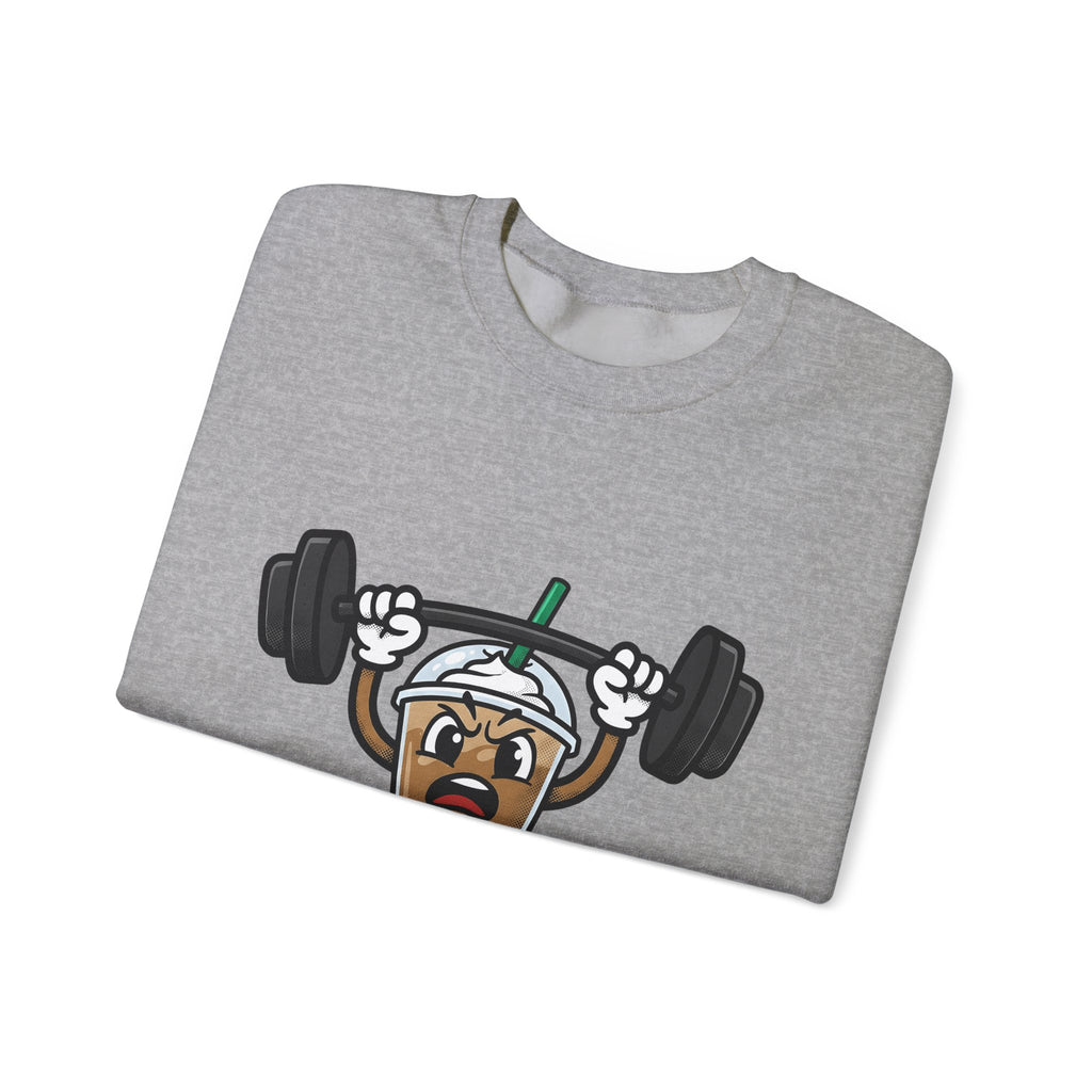 Latte Cup Icon Sweatshirt Coffee Exercise Gift Women Caricature Sweatshirt Coffee Sweatshirt Sweatshirt Coffee Fan Fitness Graphic Sweatshirt Pop Art Gym Weight