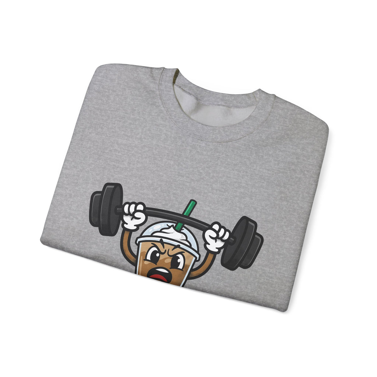 Latte Cup Icon Sweatshirt Coffee Exercise Gift Women Caricature Sweatshirt Coffee Sweatshirt Sweatshirt Coffee Fan Fitness Graphic Sweatshirt Pop Art Gym Weight