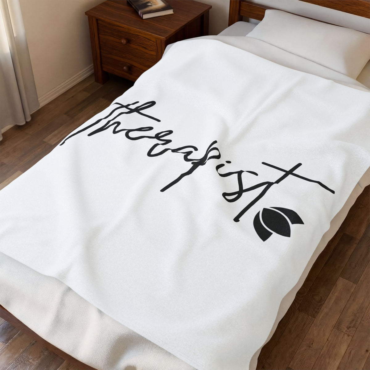 Therapist Word Art Blanket Therapist Wellness Gift Women Minimalist Blanket Counseling Typography Blanket Mental Health Enthusiast Simple Blanket