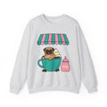 Pug Coffee Sweatshirt Sweatshirt Dog Java Gift Women Sweet Sweatshirt Coffee Sweatshirt Sweatshirt Dog Fan Coffee Sweatshirt Java Graphic Animation Bean Pile Sweatshirt
