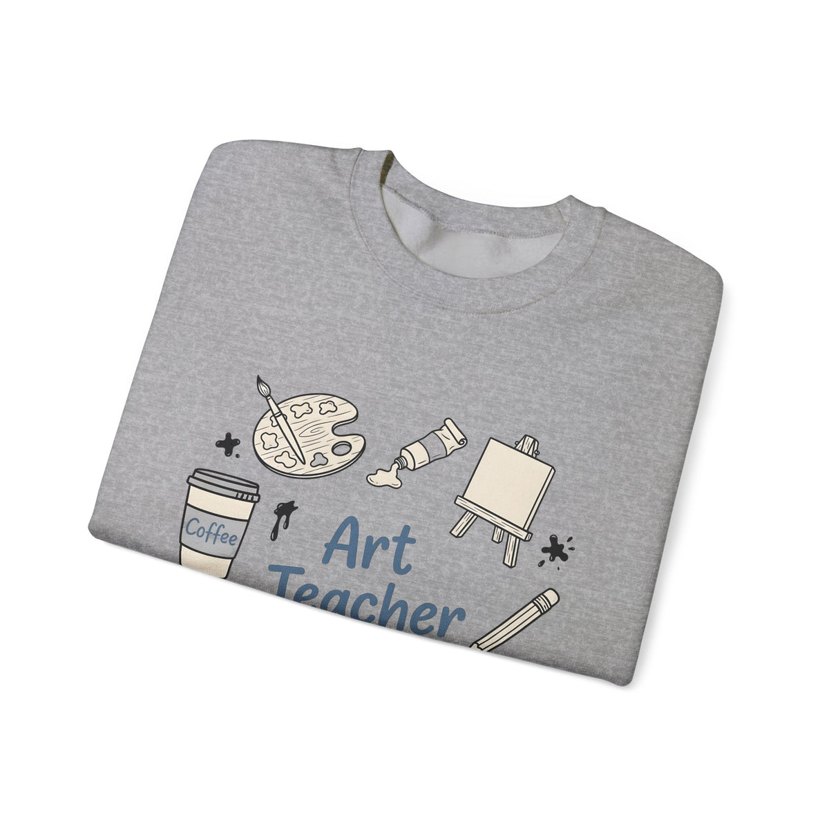 Painting Supplies Sweatshirt Teacher Study Gift Women Line Art Sweatshirt Art Materials Sweatshirt Educator Enthusiast Illustration Design Graphic Studying