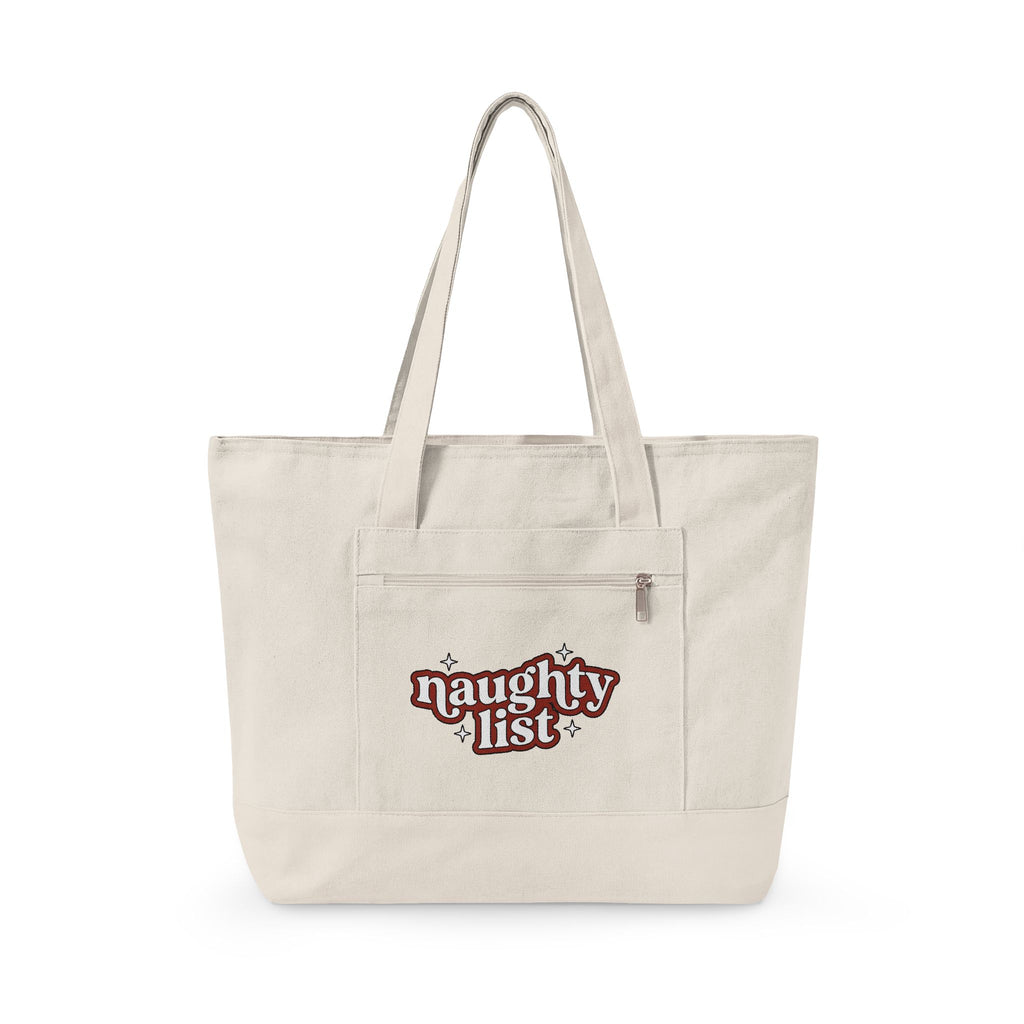 Festive Text Tote Bag Christmas Humor Gift Women Playful Tote Bag Typography Tote Bag Xmas Fan Funny Graphic Illustration Retro Stars Tote Bag