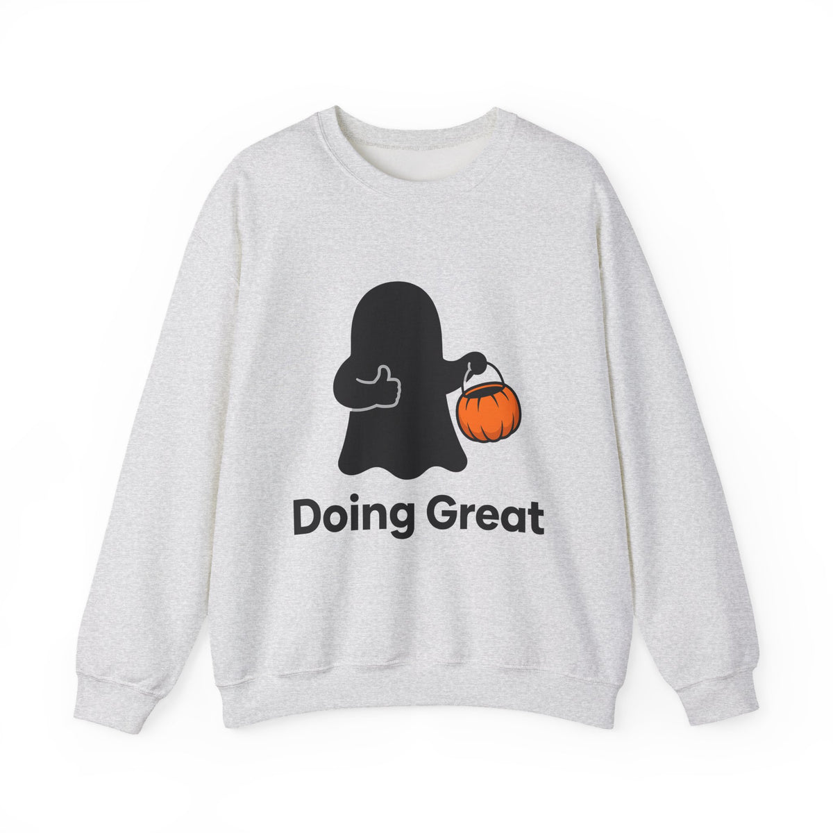 Ghost Halloween Satire Gift Specter Horror Fan Spooky Parody Plain Halloween Sweatshirt