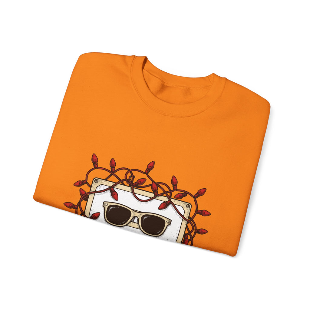 Cassette Tape Sweatshirt Christmas Music Gift Women Retro Sweatshirt Mixtape Sweatshirt Xmas Fan Retro Sweatshirt Melody Graphic Vintage Sunglasses Sweatshirt