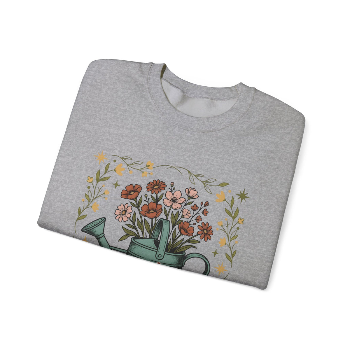Watering Can Bouquet Sweatshirt Teacher Horticulture Gift Women Line Art Sweatshirt Flower Arrangement Sweatshirt Educator Enthusiast Illustration Design