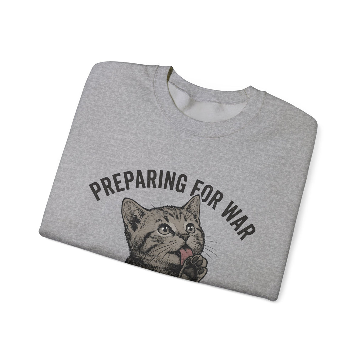 Striped Cat Cat Jokes Gift Sketch Tabby Cat Feline Fan Drawing Retro Claw Sweatshirt