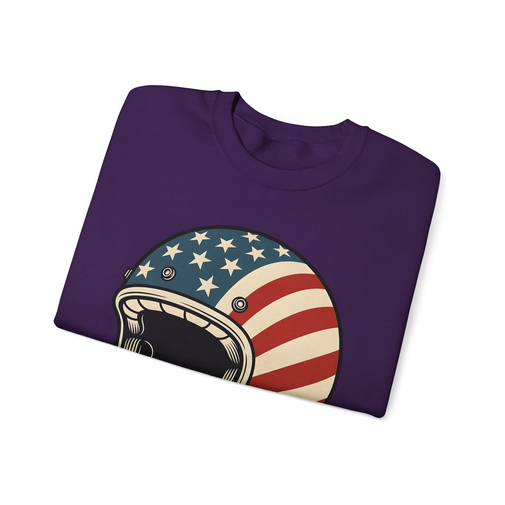 Us Flag Helmet Sweatshirt 4th Of July Liberty Gift Women Retro Sweatshirt Helmet Sweatshirt Patriot Fan Vintage Sweatshirt Retro Graphic Sweatshirt Vintage Star