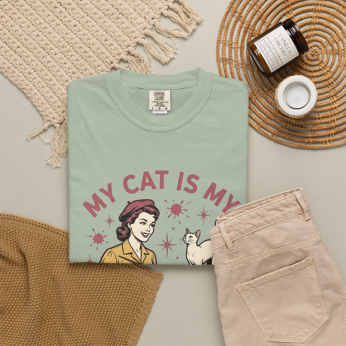 Kitty Artist T-Shirt Cat Fauna Gift Women Antique T-Shirt Cat Lady T-Shirt Feline Fan Vintage T-Shirt Wildlife Graphic Heritage Art Palette T-Shirt