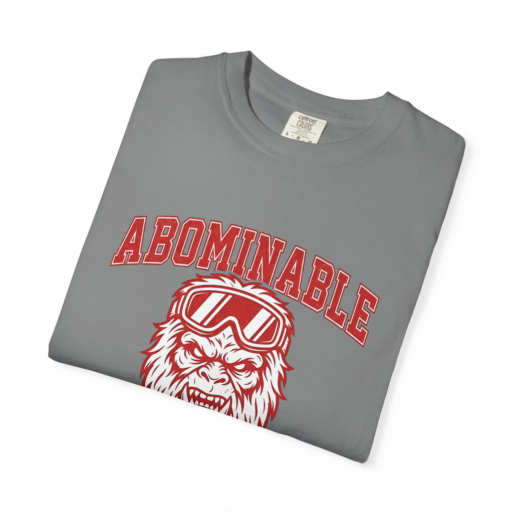 Abominable Snowman Face T-Shirt Christmas Cold Gift Women Strong T-Shirt Yeti T-Shirt Xmas Fan Vintage T-Shirt Frosty Graphic Antique Snow Goggles