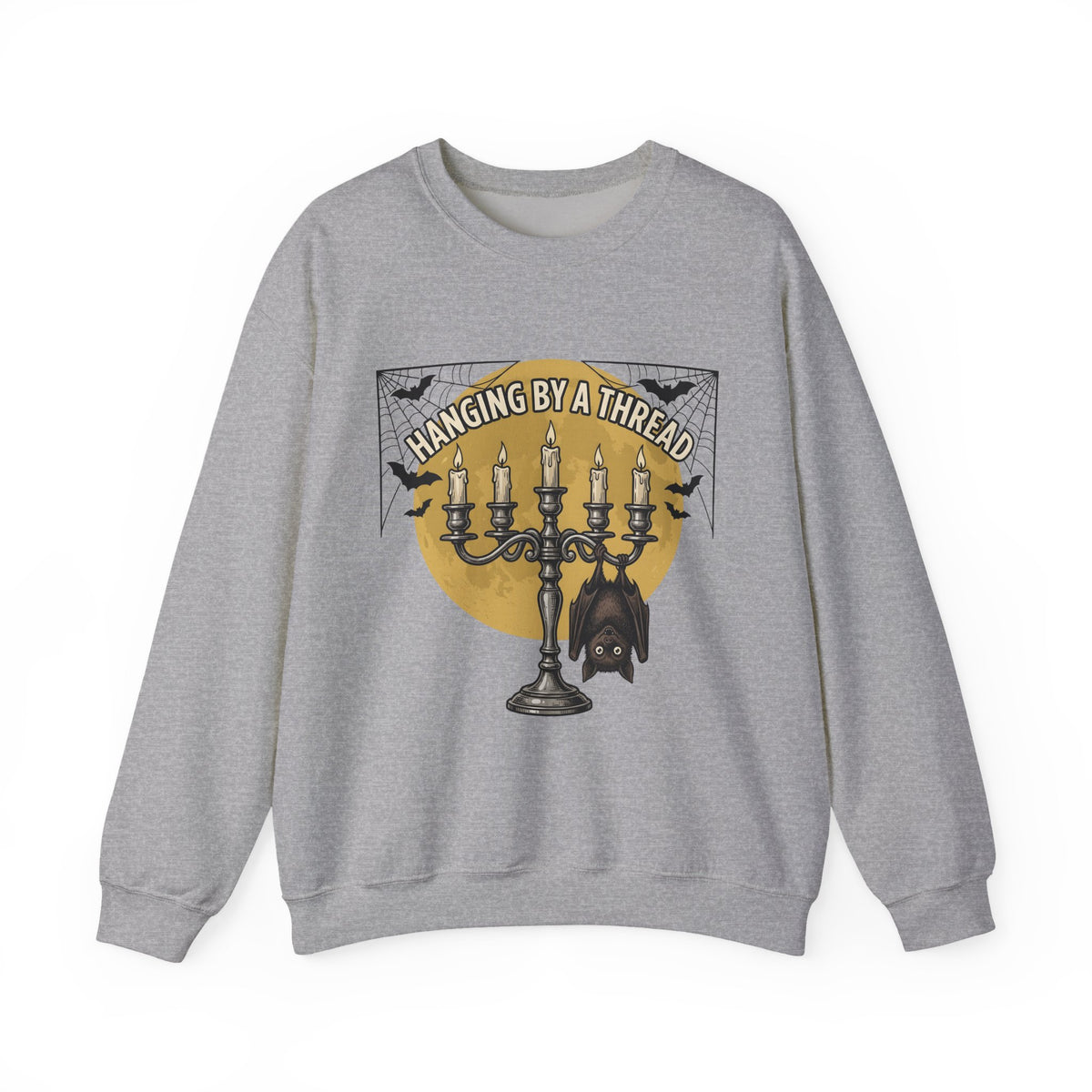 Bat Candelabra Sweatshirt Halloween Goth Gift Women Gothic Sweatshirt Candelabrum Sweatshirt Horror Fan Dark Sweatshirt Emo Graphic Vintage Spiderweb Sweatshirt