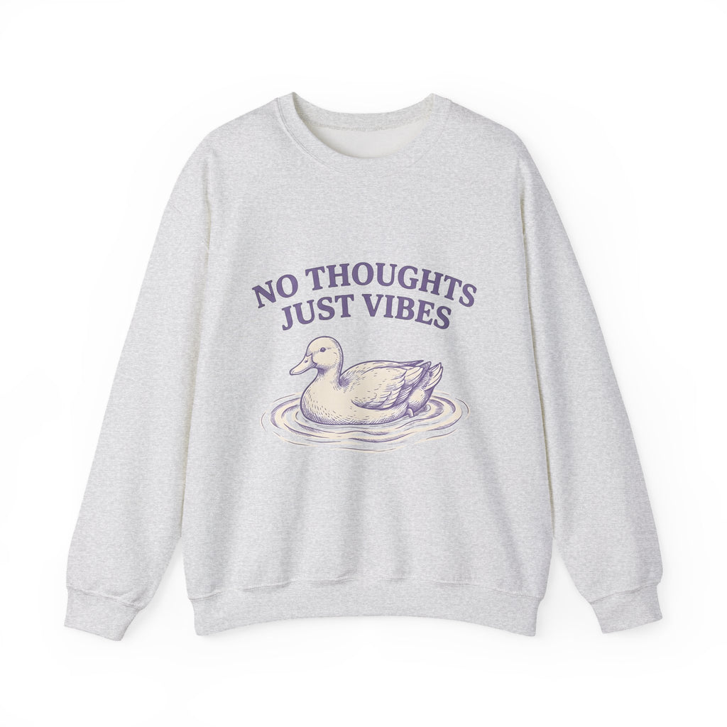 Duck Drawing Sweatshirt Funny Critter Gift Women Cartoon Sweatshirt Ducks Sweatshirt Humor Fan Comic Sweatshirt Creature Graphic Classic Water Circles Sweatshirt
