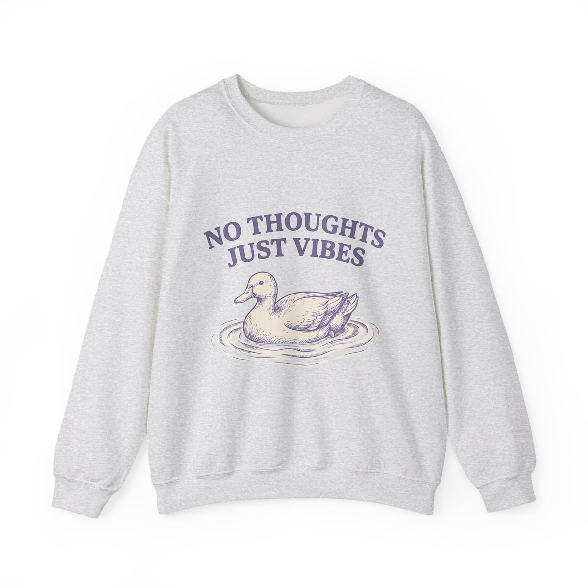 Duck Drawing Sweatshirt Funny Critter Gift Women Cartoon Sweatshirt Ducks Sweatshirt Humor Fan Comic Sweatshirt Creature Graphic Classic Water Circles Sweatshirt