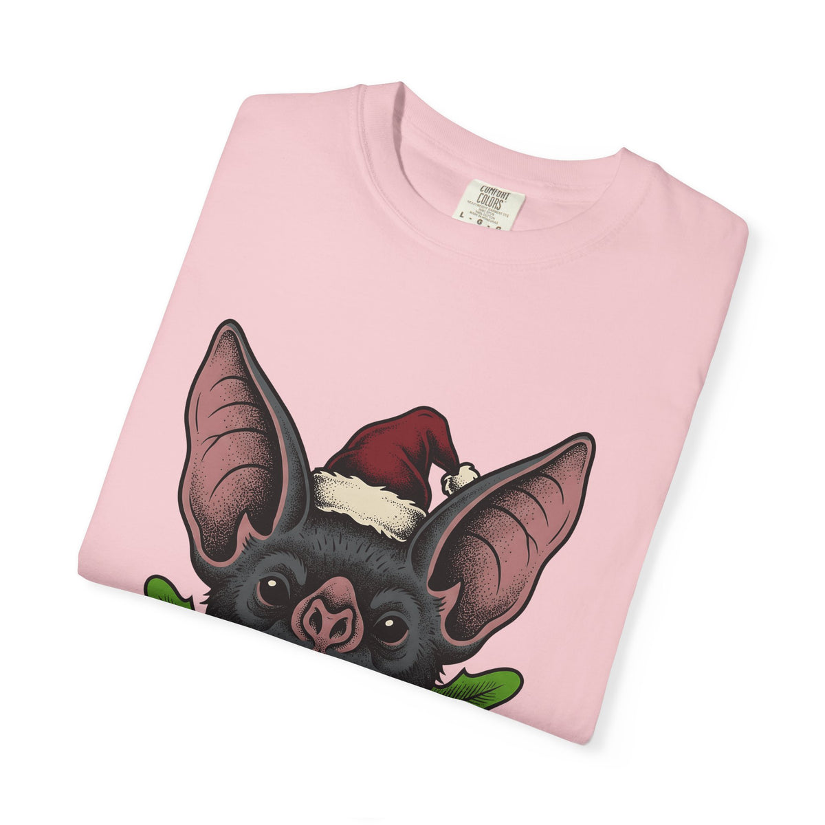 Bat Christmas Hat T-Shirt Christmas Alternative Gift Women Traditional T-Shirt Santa Hat T-Shirt Xmas Fan Vintage T-Shirt Gothic Graphic Retro