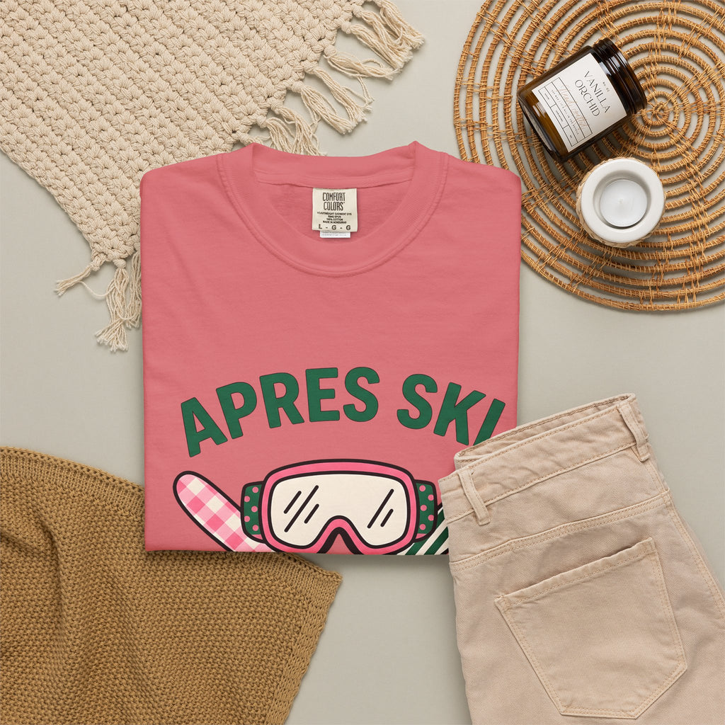 Ski Goggles T-Shirt Skiing Winter Gift Women Cartoon T-Shirt Snow Goggles T-Shirt Snowboarder Enthusiast Comic T-Shirt Frost Graphic Retro Crossed