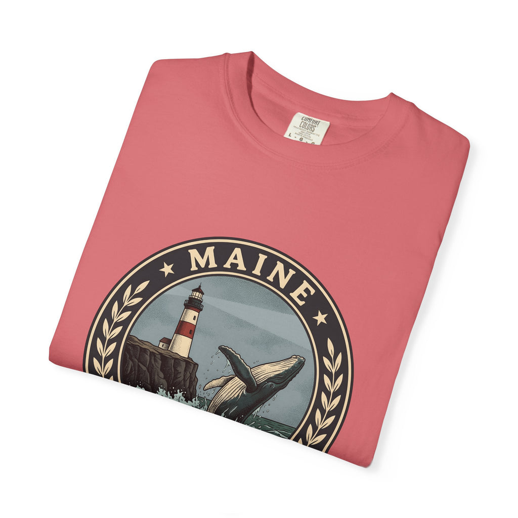 Whale Beacon T-Shirt Maine Marine Gift Women Vintage T-Shirt Whale T-Shirt New England Enthusiast Distressed T-Shirt Nautical Graphic Retro Sea