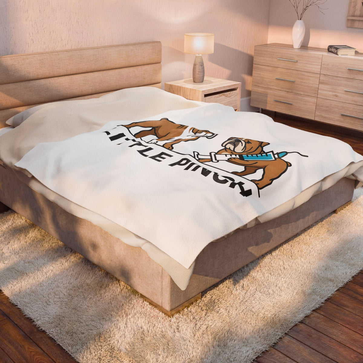 Bulldog Nurse Blanket Nurses Animal Gift Women Graphic Blanket Bulldog Blanket Nurse Enthusiast Bulldog Graphic Blanket Creature Illustration