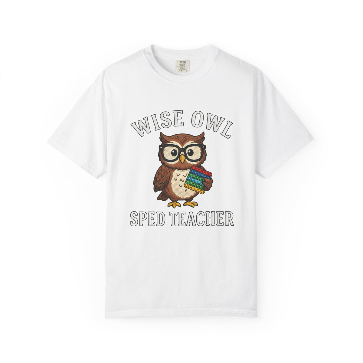 Owl Glasses T-Shirt Teachers Education Gift Women Cartoon T-Shirt Spectacles T-Shirt Educator Enthusiast Comic T-Shirt Learning Graphic Vintage