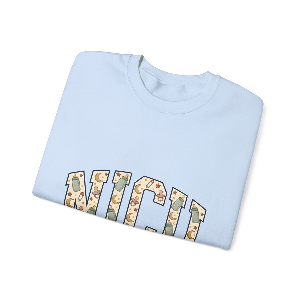 Baby Bottle Pattern Sweatshirt NICU Nurse Medical Gift Women Playful Sweatshirt Feeding Bottle Sweatshirt Nurse Enthusiast Fun Sweatshirt Healthcare Graphic