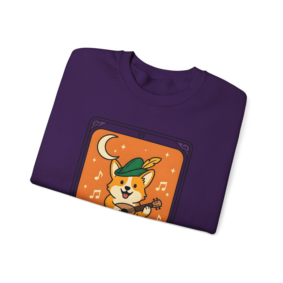 Corgi Performer Sweatshirt Boho Chic Animal Gift Women Anime Sweatshirt Pembroke Welsh Corgi Sweatshirt Bohemian Fan Manga Sweatshirt Animal Graphic Hand Drawn