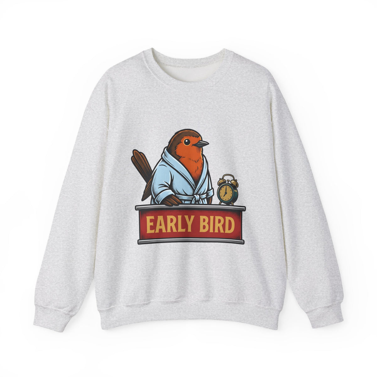 Avian Robe Sweatshirt Funny Creature Gift Women Animated Sweatshirt Bird Sweatshirt Humor Fan Cartoon Sweatshirt Beast Graphic Old School Alarm Sweatshirt