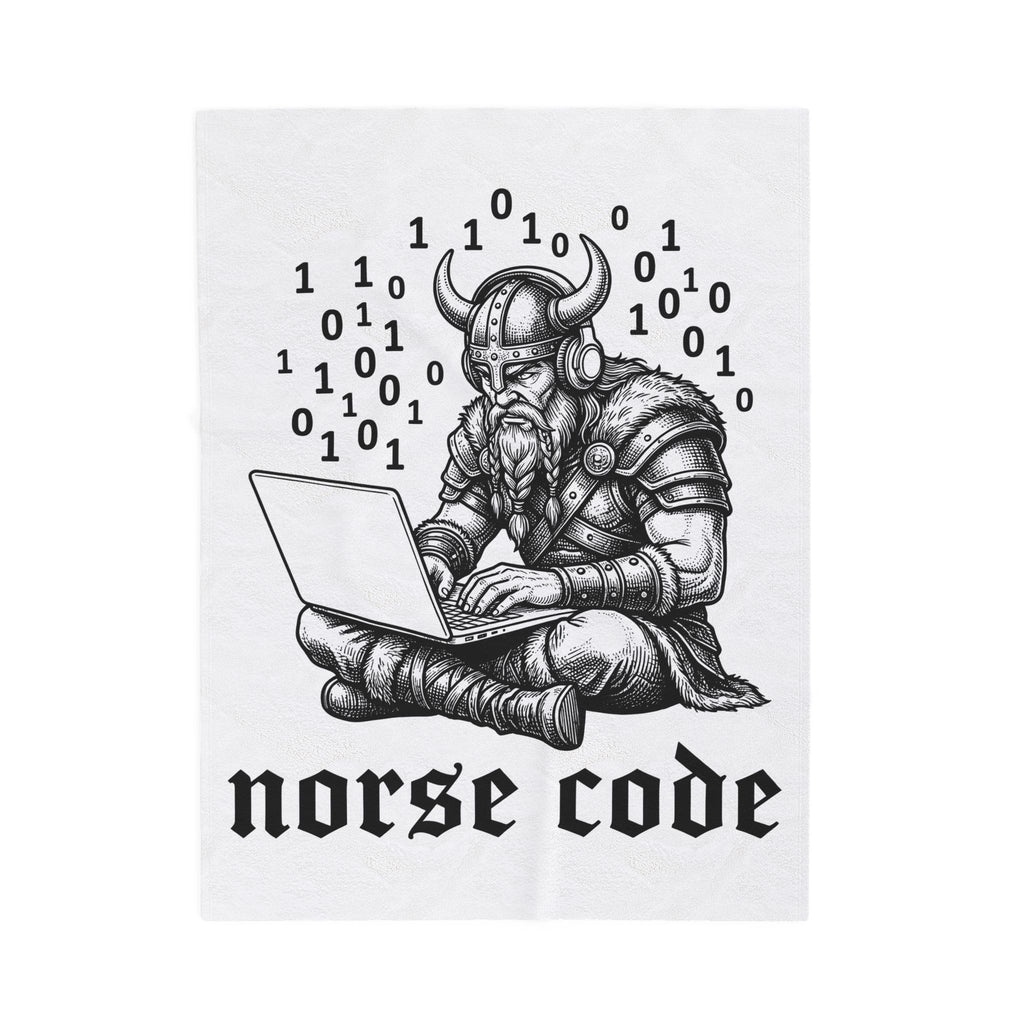 Nordic Laptop Blanket Funny Software Gift Women Antique Blanket Laptop Blanket Humor Fan Vintage Blanket Programmer Graphic Doodle Computer Code