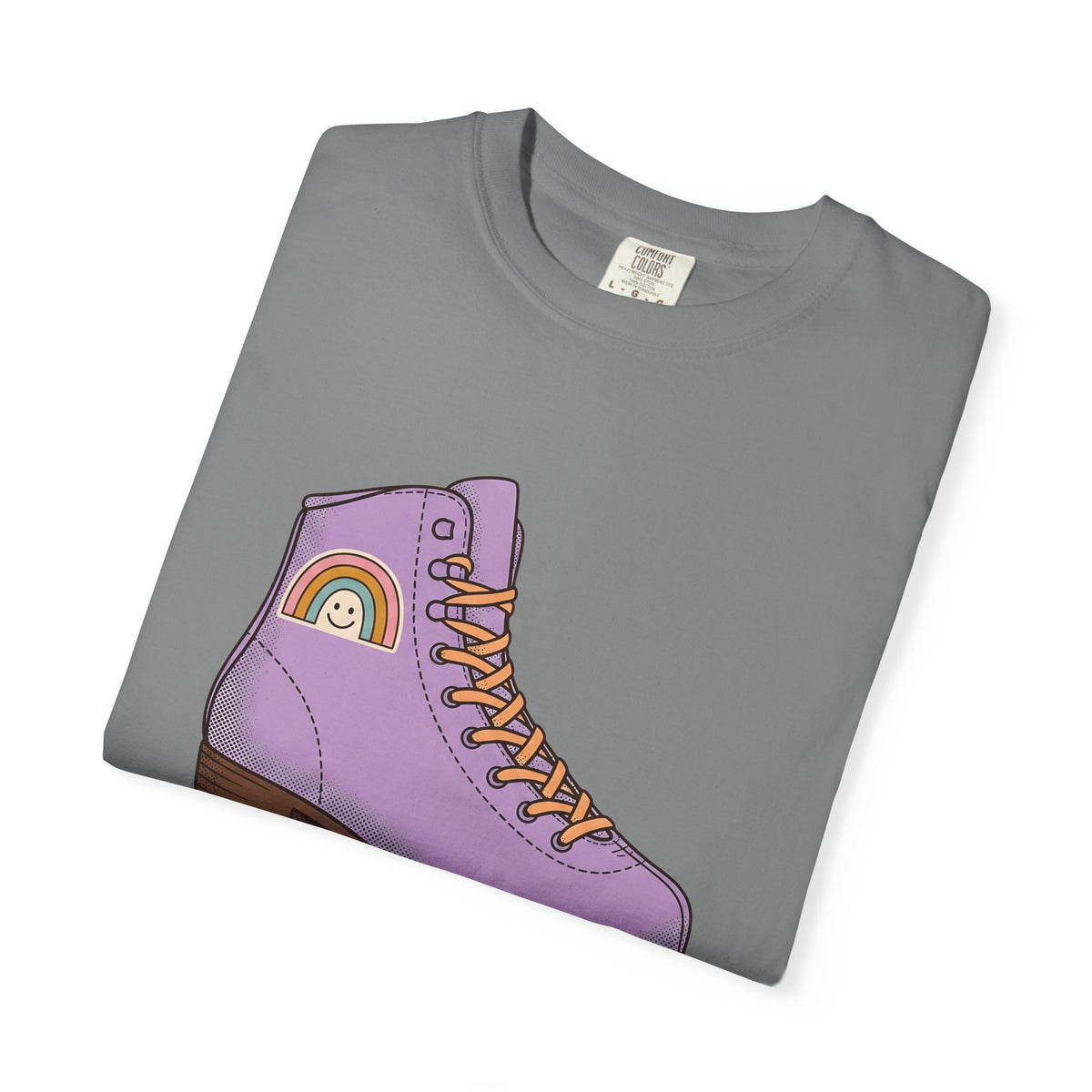 Roller Skate T-Shirt Cute Skateboarding Gift Women Cartoon T-Shirt Skate T-Shirt Kawaii Fan Comic T-Shirt Skateboard Graphic Vintage Rainbow T-Shirt