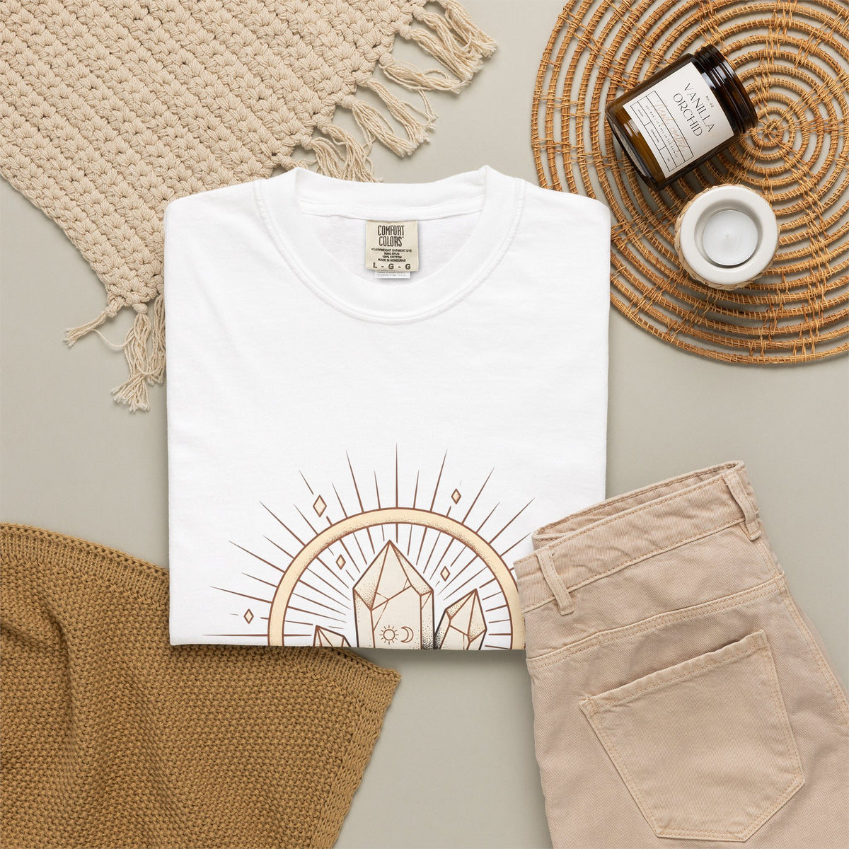 Quartz Cluster T-Shirt Boho Chic Mystic Gift Women Bohemian T-Shirt Crystal Cluster T-Shirt Boho Fan Hippie T-Shirt Spiritual Graphic Shabby Chic