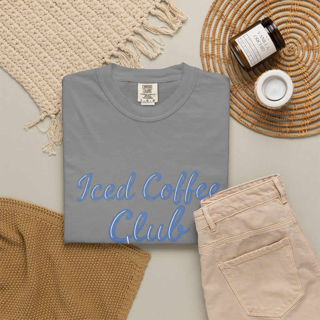 Iced Latte Glass T-Shirt Coffee Cuisine Gift Women Fun T-Shirt Glassware T-Shirt Coffee Fan Java Graphic Illustration Clean Fingers T-Shirt