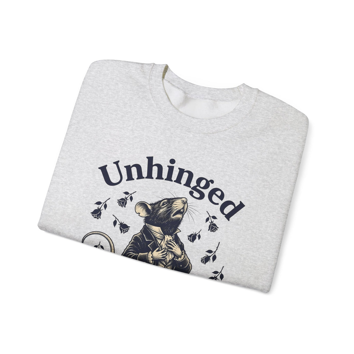 Dressed Mouse Sweatshirt Funny Pet Gift Women Retro Sweatshirt Mouse Sweatshirt Humor Fan Vintage Sweatshirt Animal Graphic Sketch Flower Sweatshirt